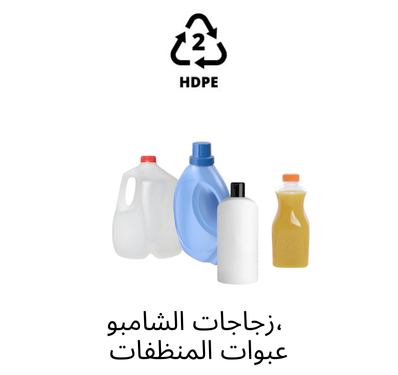 بلاستيك رقم 2 – HDPE (بولي إيثيلين عالي الكثافة)