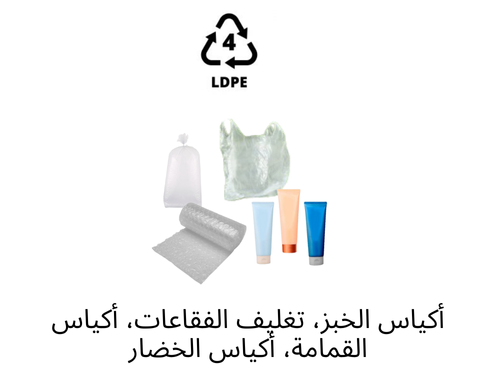 بلاستيك رقم 4 – LDPE (بولي إيثيلين منخفض الكثافة)